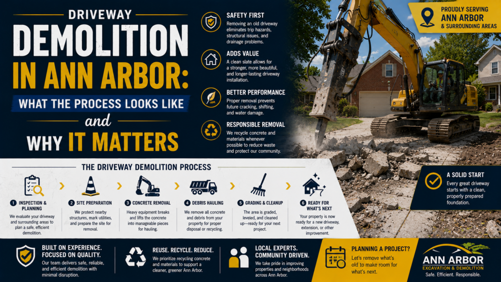 Driveway Demolition in Ann Arbor: What the Process Looks Like and Why It Matters